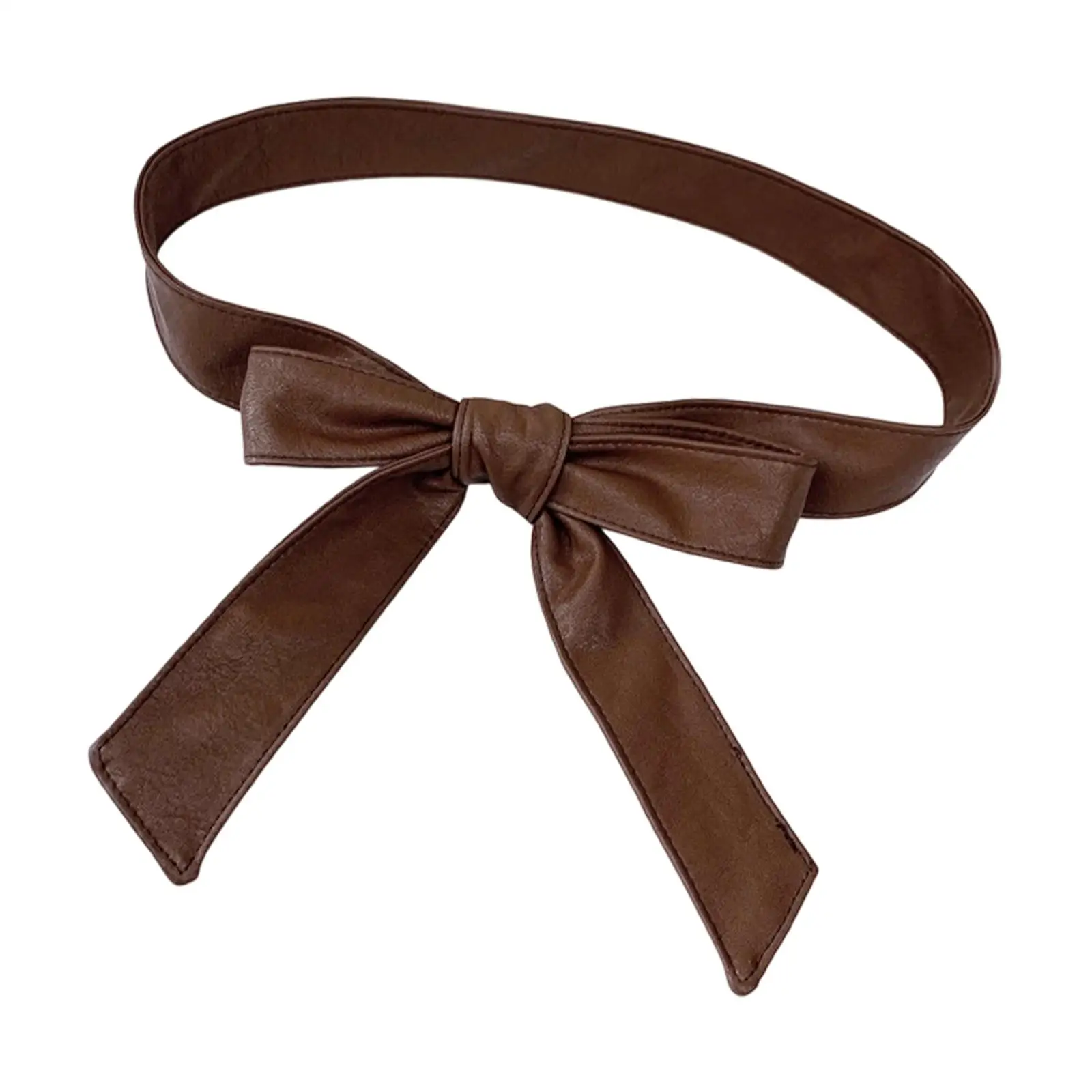 Comfortable Lightweight Women Wide Waist Belt PU Leather Tie Wrap Corset Belt for Jacket Dress Sweater Replacement
