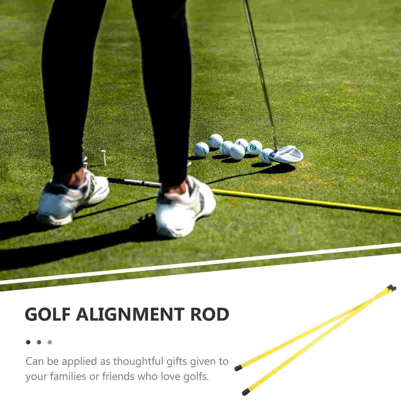 Palo de entrenamiento de Golf de 4 piezas, ayuda para la práctica de alineación, equipo de Putter, valla de Fitness