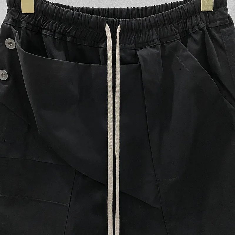 Owens Shorts Men Streetwear Rick Slacks High Street Harem Pants Hip Hop Quarter Trouser Outdoor Basketball RO Sweatpants