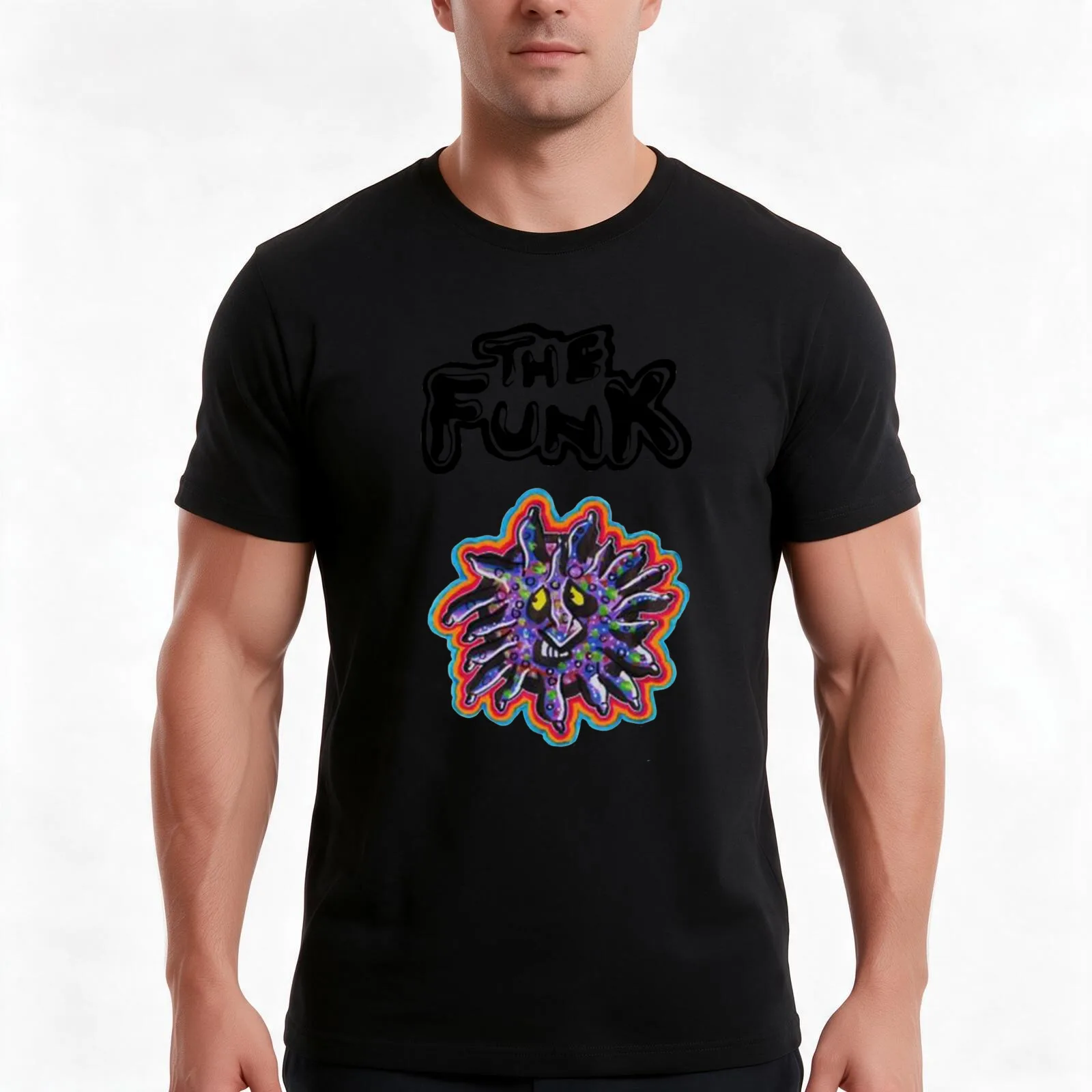 The Funk - Mighty Boosh T-Shirt, Summer Casual Cotton Tee, Oversized Streetwear Tops, Vintage Graphic Print, Unisex Men Women