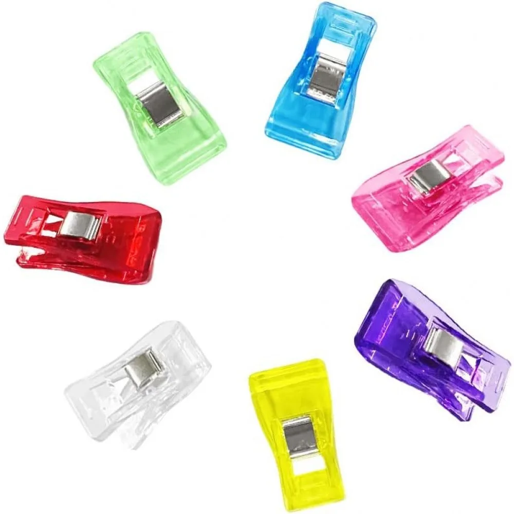 50pcs Large Wonder Clips multi-usages Couture Quilting Crochet Tricot Clips à usage général pour l'artisanat (couleur aléatoire)