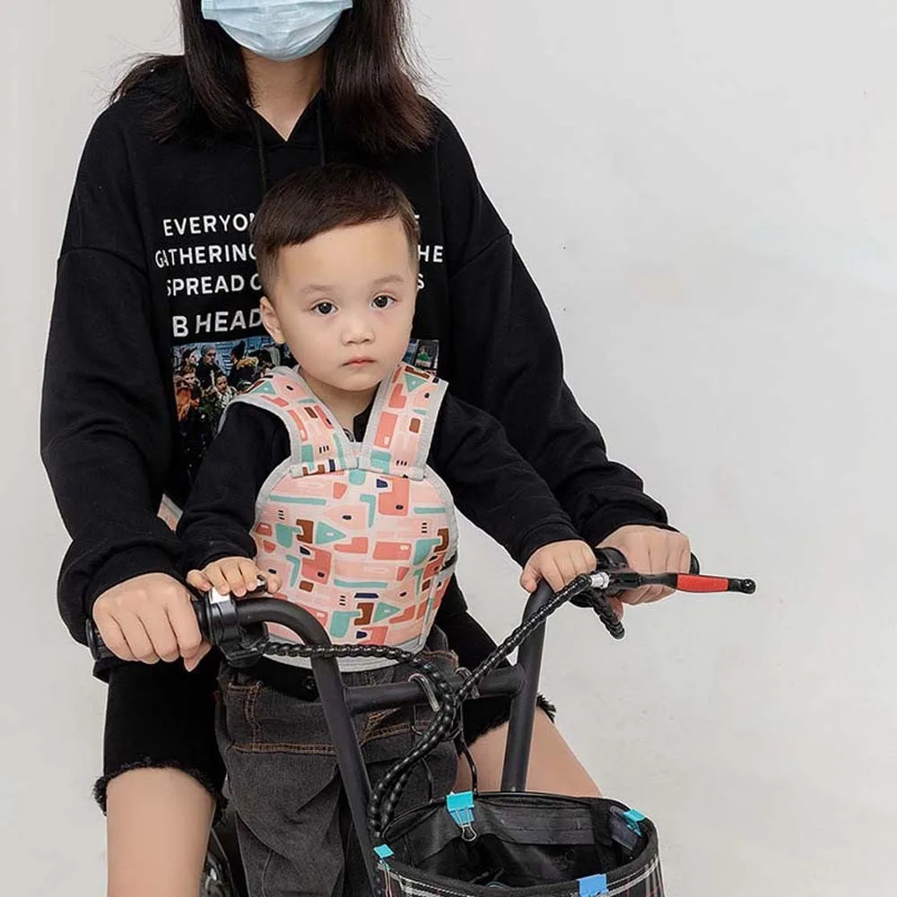 Composite Sponge Motorcycle Seat Vest Strap Oxford Cloth Adjustable Safety Seat Harness Comfortable Breathable Chest Safe Belt