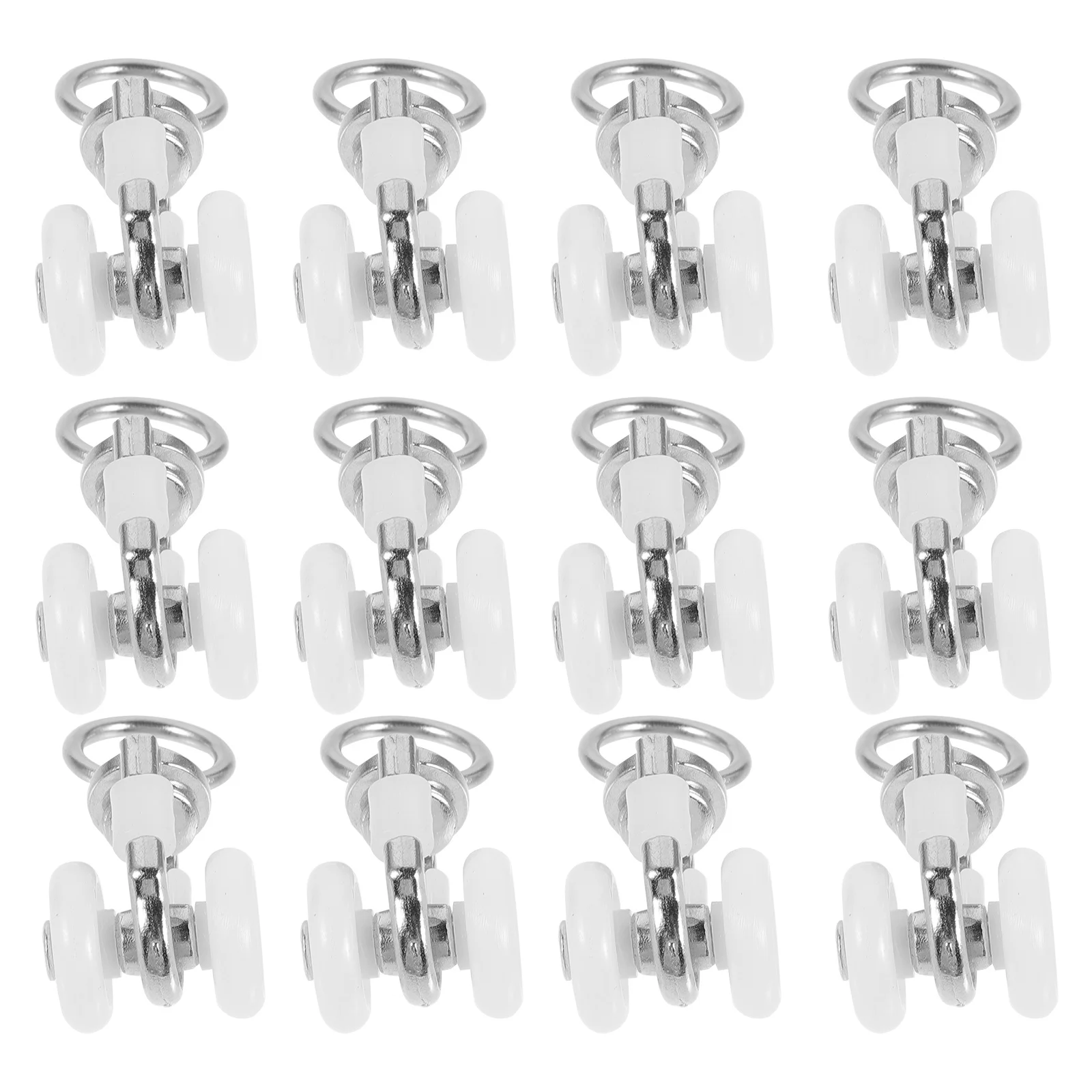 

20pcs Curtain Track Roller Twin Wheeled Carriers For Silent Sliding Window Door Bedroom Office Decor Use Curtain Silent