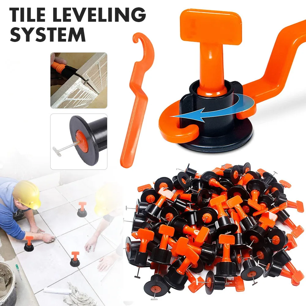 200 قطعة نظام تسوية بلاط الأرضيات مقاطع الفواصل الخزف السيراميك مستوي عدة لوضع البلاط جدار تحديد أدوات البناء