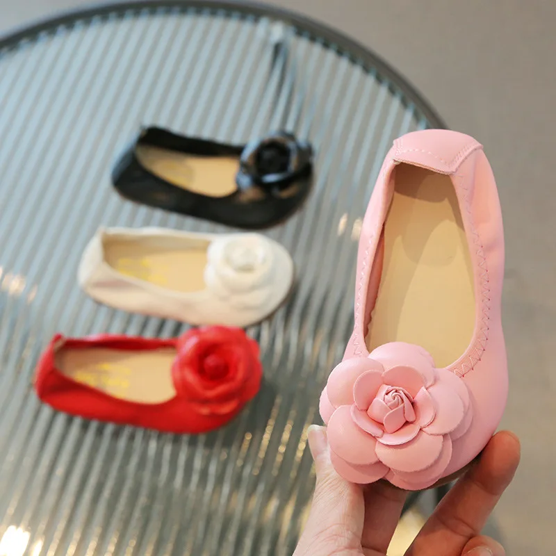 Girl Shoe Spring New Soft Sole Dance Shoe Casual Shoe Flower Princess Shoe Fashion Mary Jane Shoe Flat SoleLeather Shoe Kid Shoe