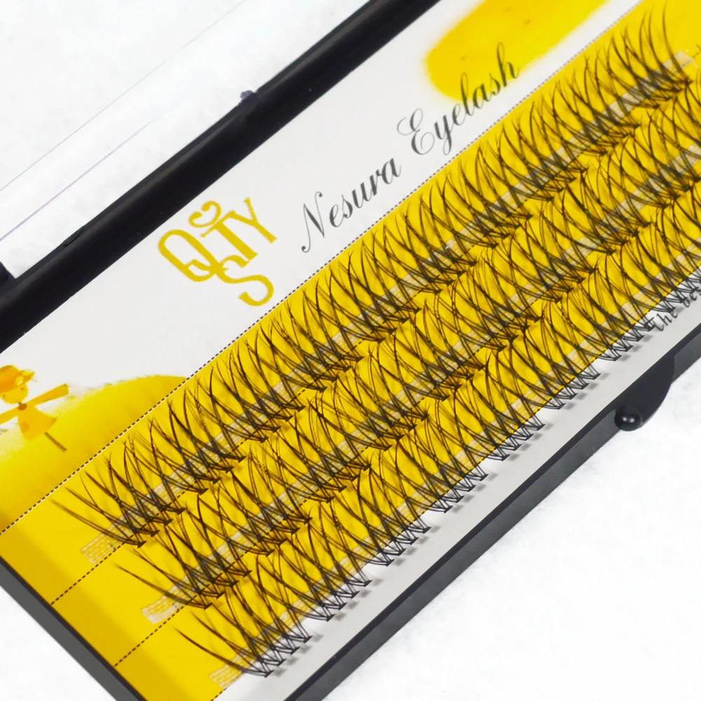 1 box 120 bundles Cross Eyelashes Extensions C Curve Soft Natural Wispy False Eyelash Individual Makeup Grafting Clusters Lases