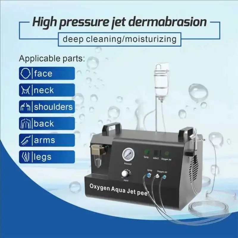 

Professional 2 in 1 jet peel oxygen sprayer Pigment Removal full body use jet peel skin spa machine