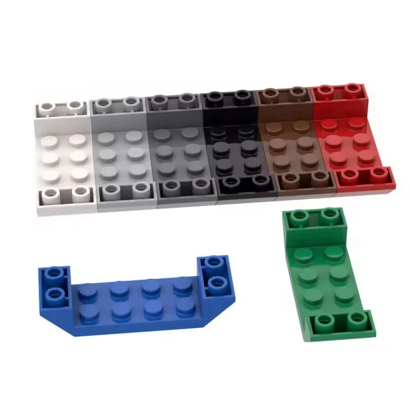 Gobricks bouwstenen GDS-687 Helling omgekeerd dubbel 45 °   6 x 2, met 2 x 4 uitsparing, compatibel met Lego 22889 Technisch