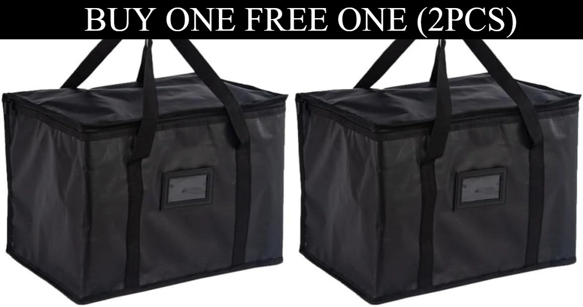 2pcs Portable Insulated Grocery Bags with Handle Braided Coating Aluminum Foil Cold Preservation Shopping Bags