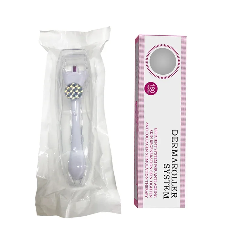 180 Derma Roller For Facial Skin Body Face Care Hair Growth Beard Acne Wrinkle Red Blood Removal 0.2/0.25/0.3 - view 5