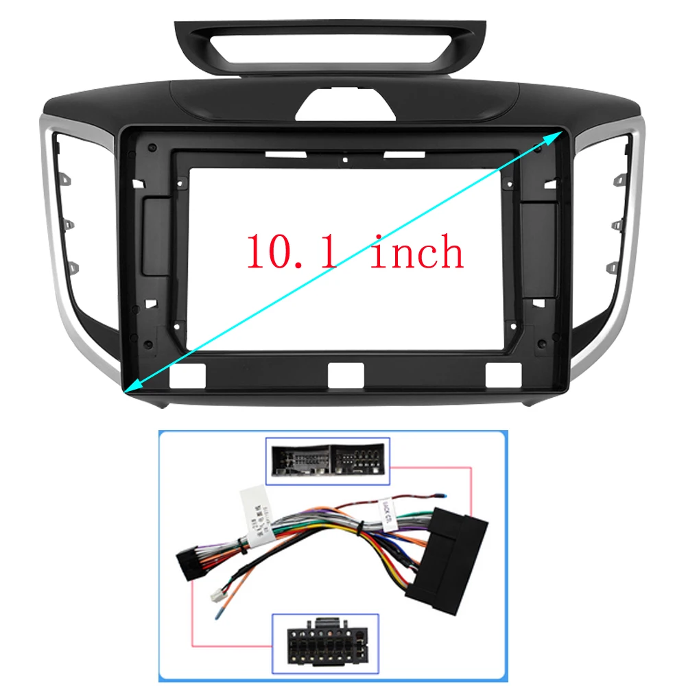 Car Audio Fascia Frame Adapter For Hyundai IX25 Creta 2014-2019 9/10.1 inch Big Screen 2DIN Dash Fitting Panel Frame Kit