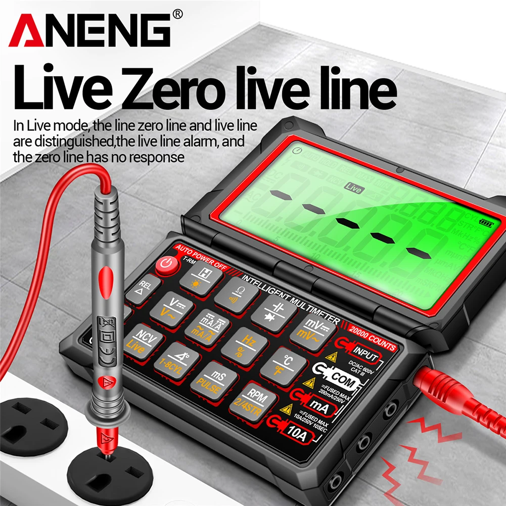 ANENG 623 Auto Repair Multimete 20000 Counts Digital AC/DC Voltage/Curren NCV Induction Diode Capacitance Buzzer Tester Tools