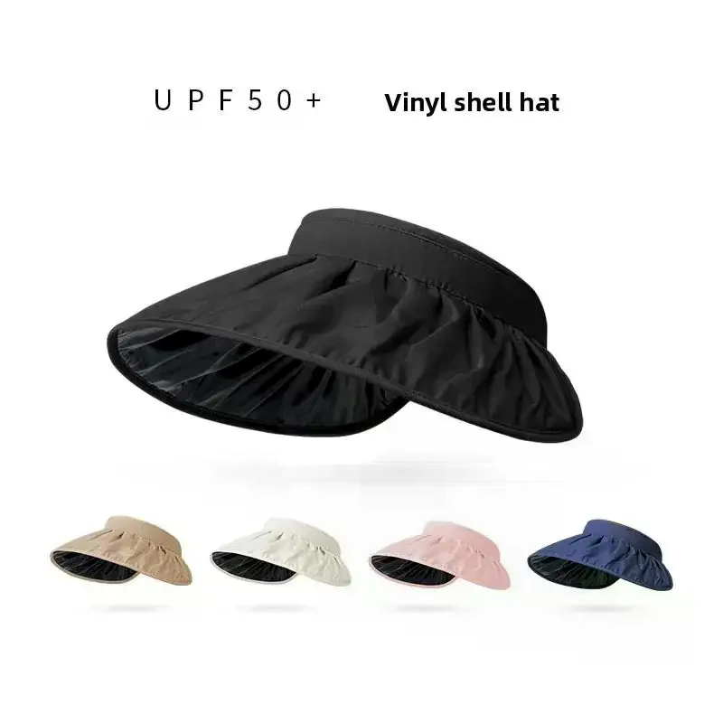 UPF50+ Sun Visor Hat Dual-Use Full Face Sun Protection Foldable Headband
