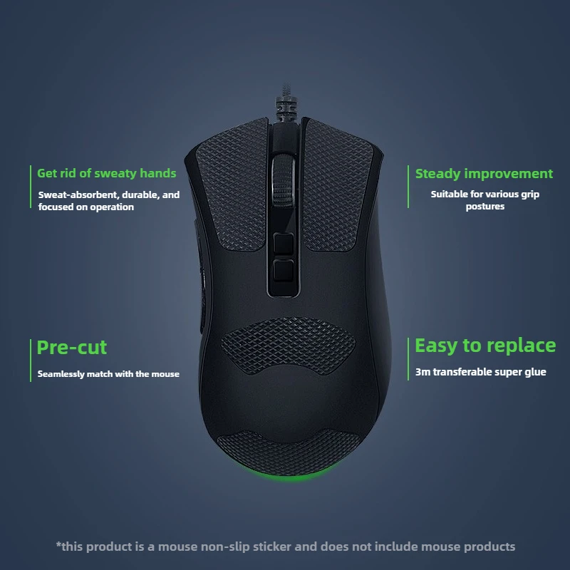 

For Razer DeathAdder V2 Pro Anti-Slip Grip Tape Set - Durable, Breathable Sweat-Absorbent Sticker (Gaming Essential)