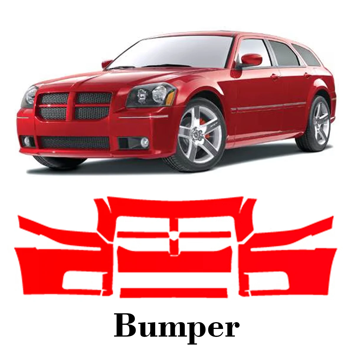 

Precut Paint Protection Film Front Bumper Anti-scratch Exterior TPU PPF For Dodge Magnum SRT8 2006-2007