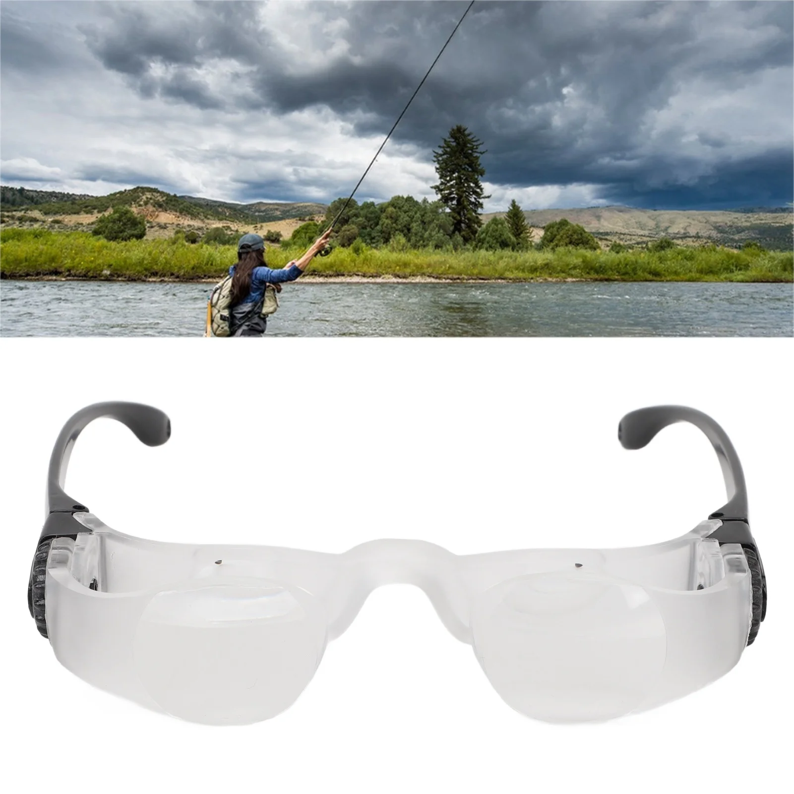 ZK20 Portable HD Glasses Fishing Hands Free Binoculars Telescope 4X Magnification for Outdoor Hunting Bird Watching