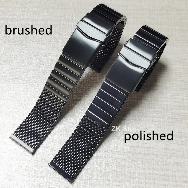 Luxury Solid Stainless Steel Watch Strap 20mm 22mm for Seiko Watch Secure Clasp Replacement Bracelet Quick Release Wristband