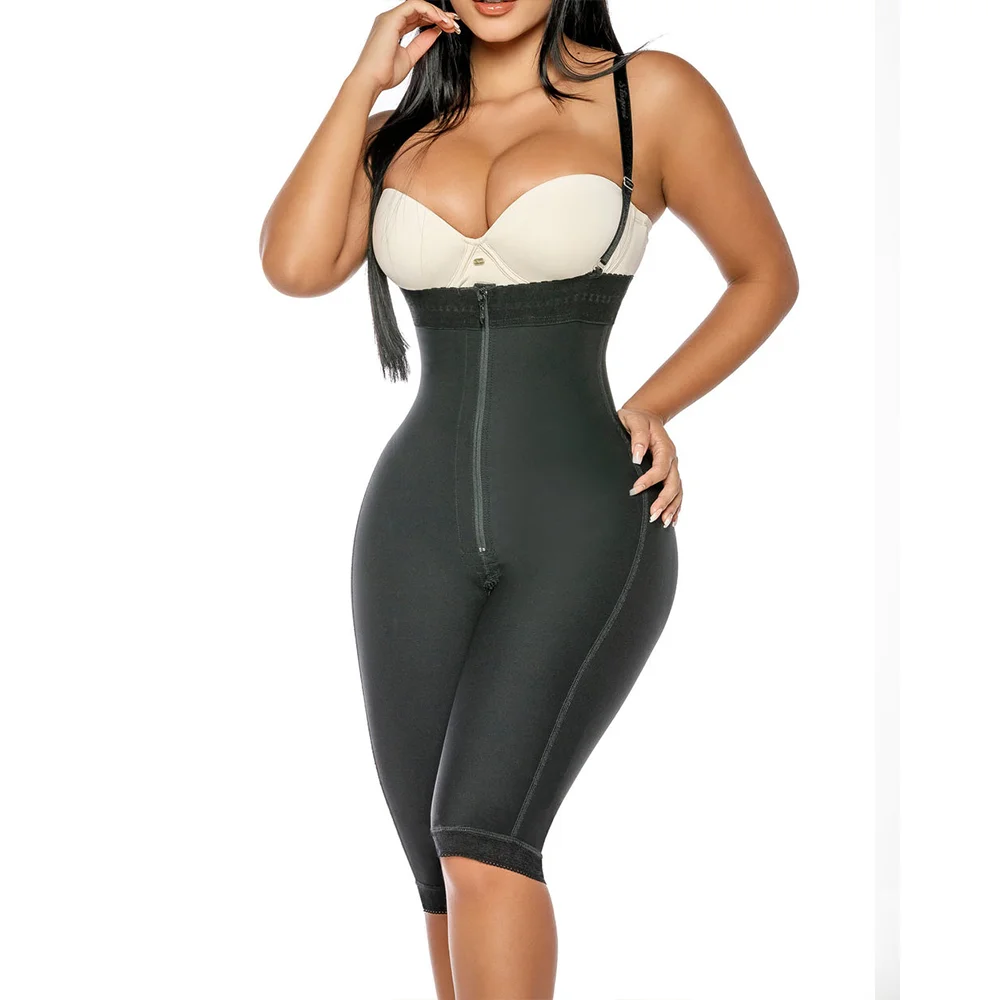Fajas Colombianas Compression Body Shaper per le donne con cerniera dimagrante controllo della pancia dopo il parto cintura Shaper abbigliamento