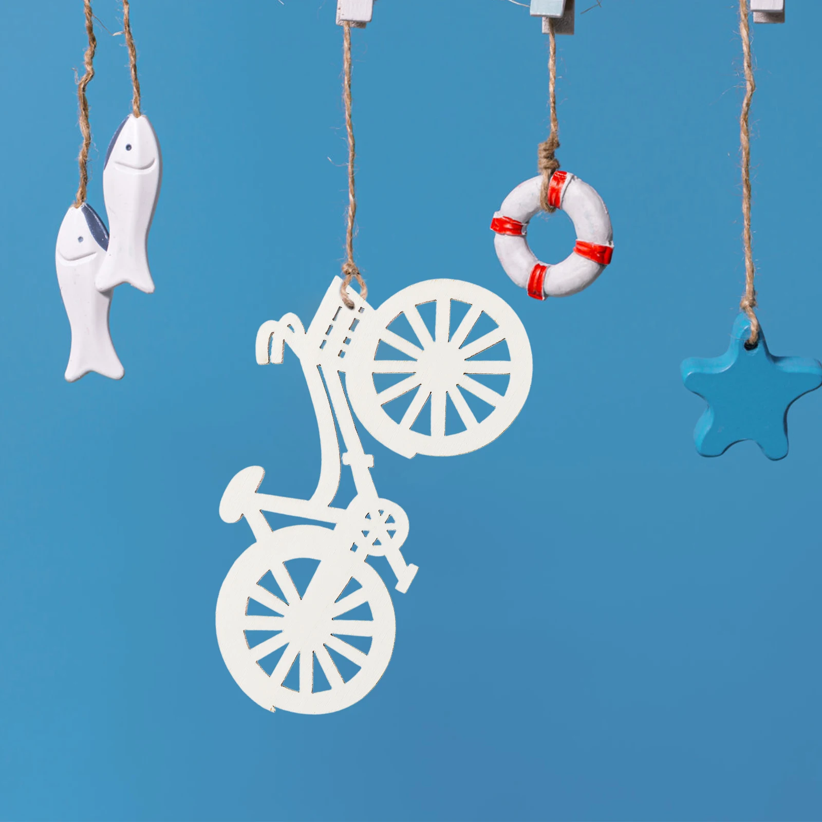 

30 Pcs Wooden Bicycle Slice Natural Wood DIY Craft Material Kids Project Embellishment Party Ornament Home Decor Safe
