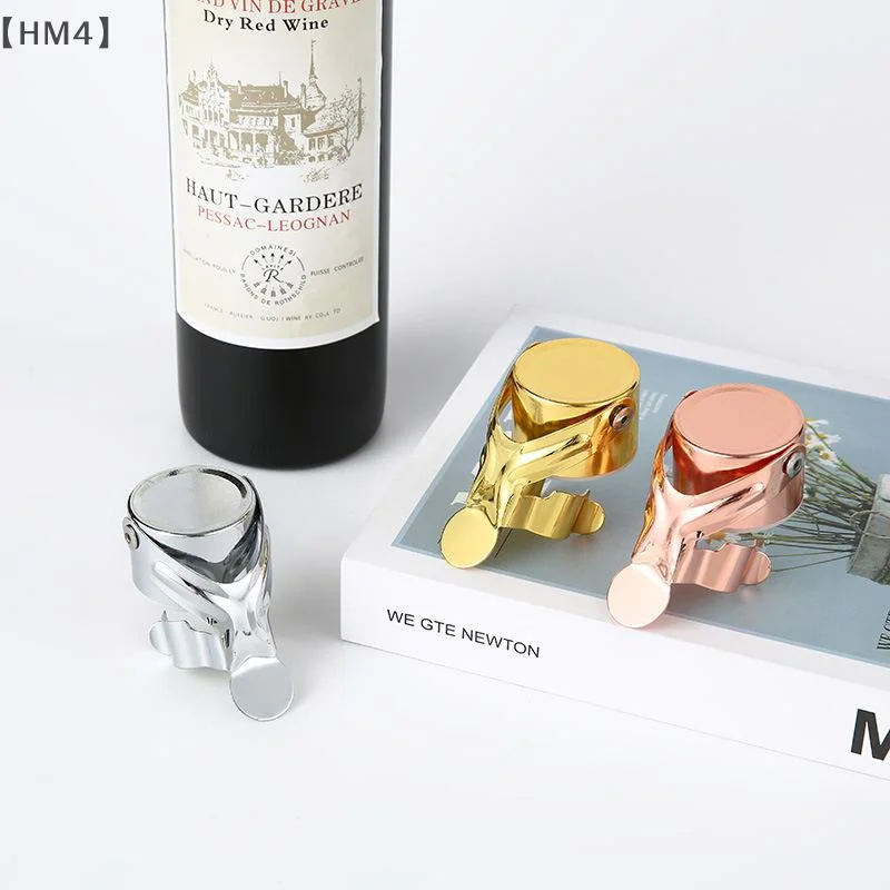 

〔HM4〕 Bottle Stopper Stainless Steel Wine Bottle Plug With Silicone Reusable Vacuum Sealer Bottle Plug Retain Wine Freshness