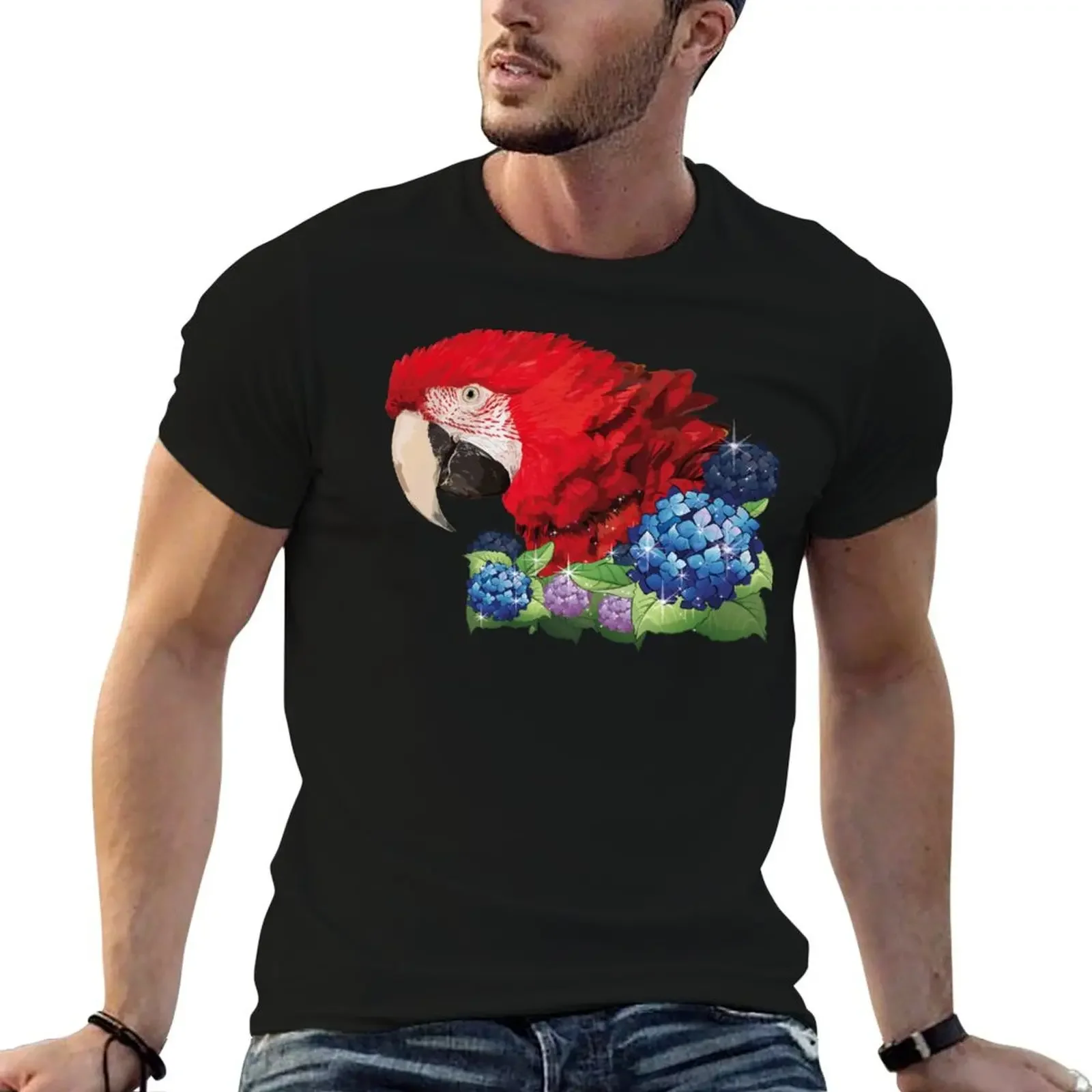 

Aliverde Macaw T-Shirt luxury designer plain Personalized t-shirt Funny t-shirt mens designer clothes
