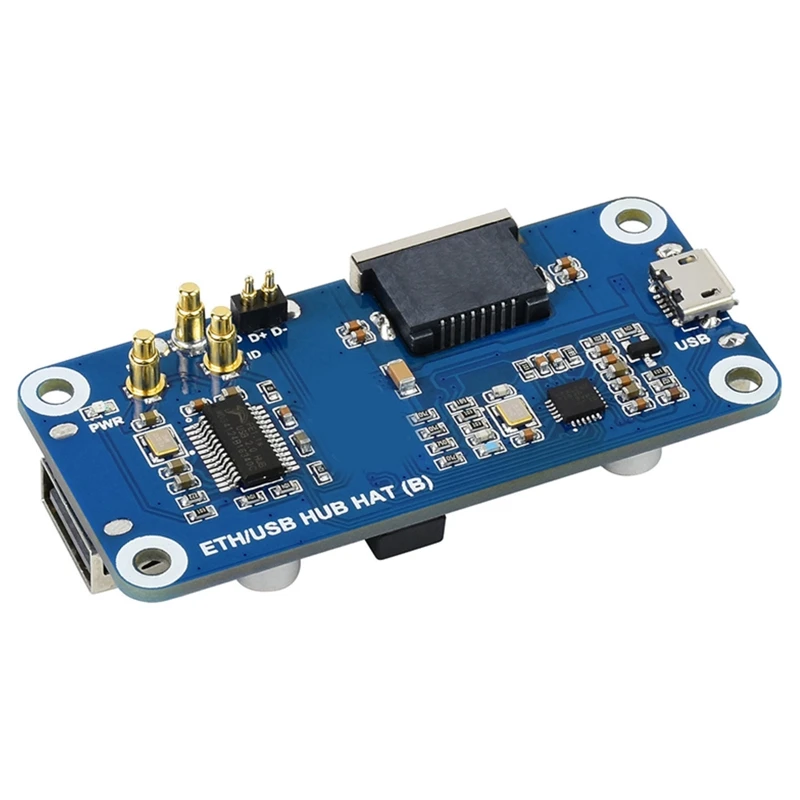 PoE Ethernet/USB Box for Raspberry WH,Includes PoE/ETH/USB HAT Board with 3X USB 2.0 Ports