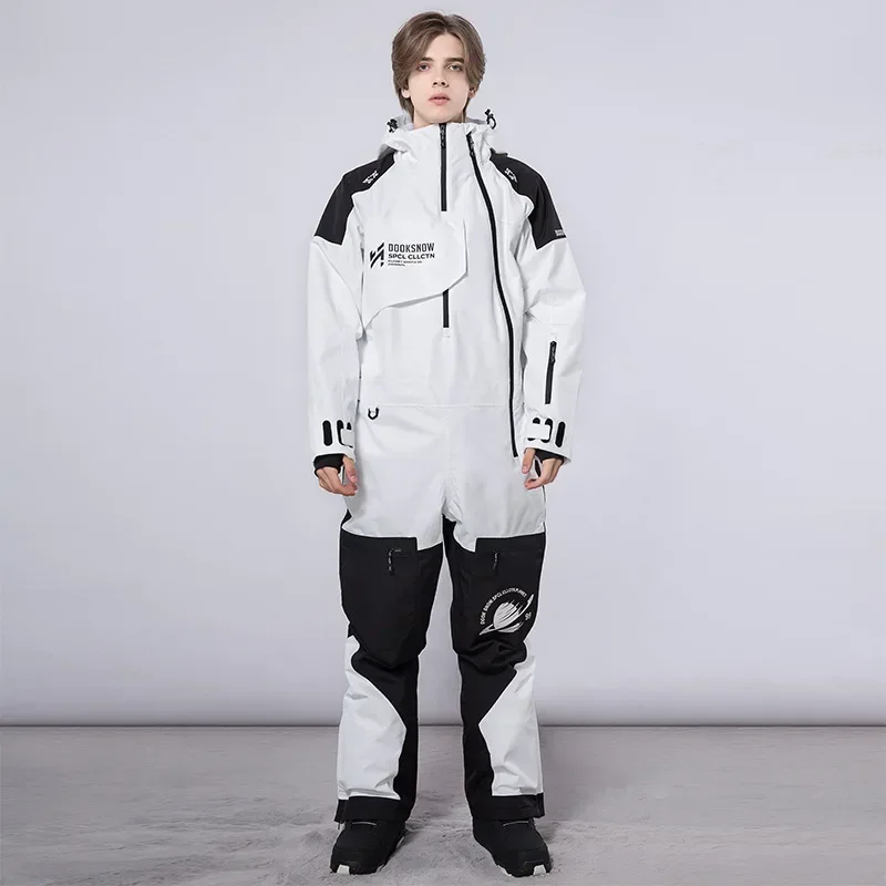 Macacão de esqui impermeável e à prova de vento masculino e feminino One Piece Snowsuit, roupa de montanha, Warm Overall, inverno 2022, novo