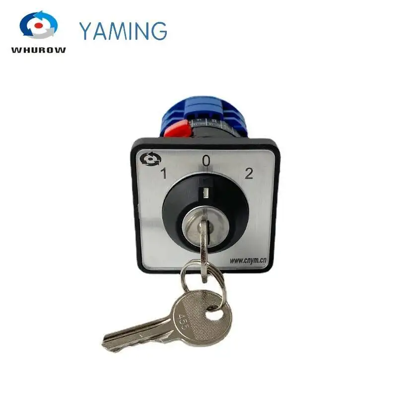 LW26-20S 시리즈 싱글 홀 설치 로터리 캠 스위치, 전환 선택기, 실버 접점, 22mm, 20A