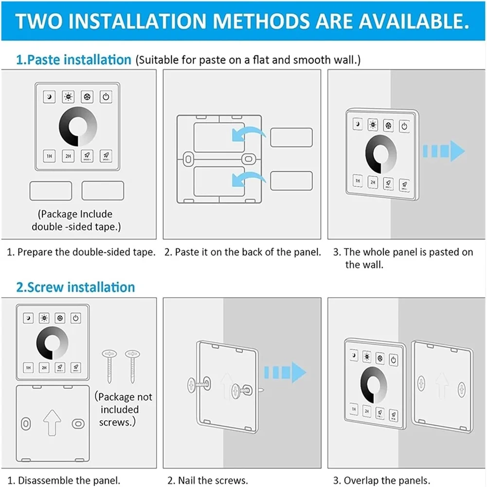 Remote Controller LED Dimmer Wide Voltage Compatibility 15A Per Channel Led Strip Lighting Control For Home Decor