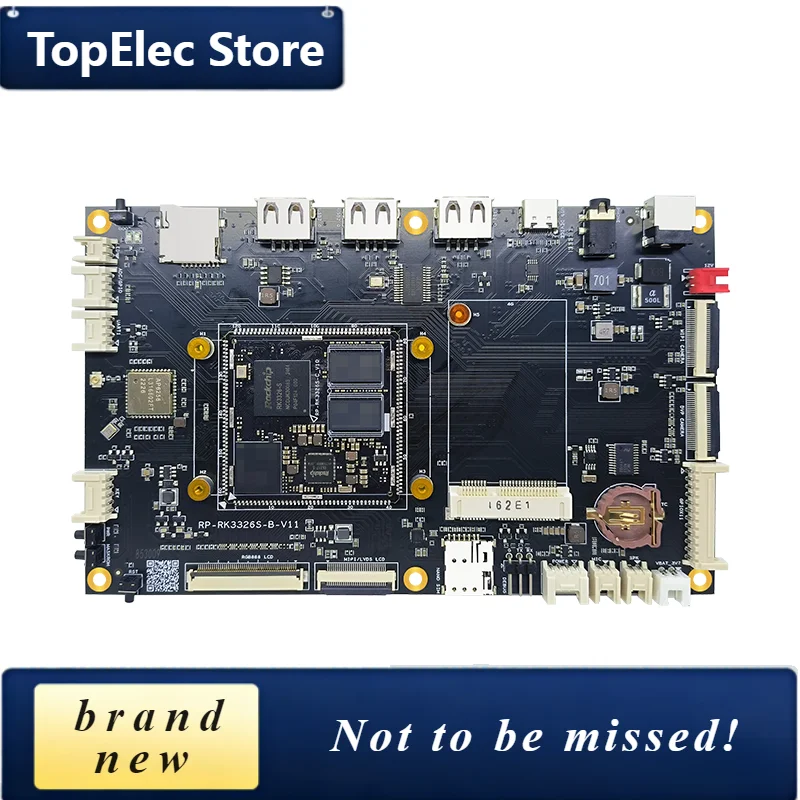 TopElec Rockchip RK3326S Development Board Core Stamp Patch Board with Rongpin RP-RK3326S Genre PCBA
