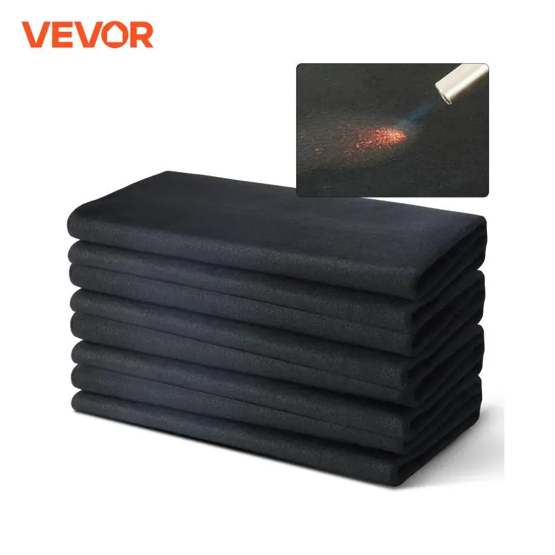 Vevor Carbon Filz Schweiß decke 4er Pack hitze beständige Schweiß decke Set schneid bare Kohle faser feuer hemmende Schweiß matte Pad