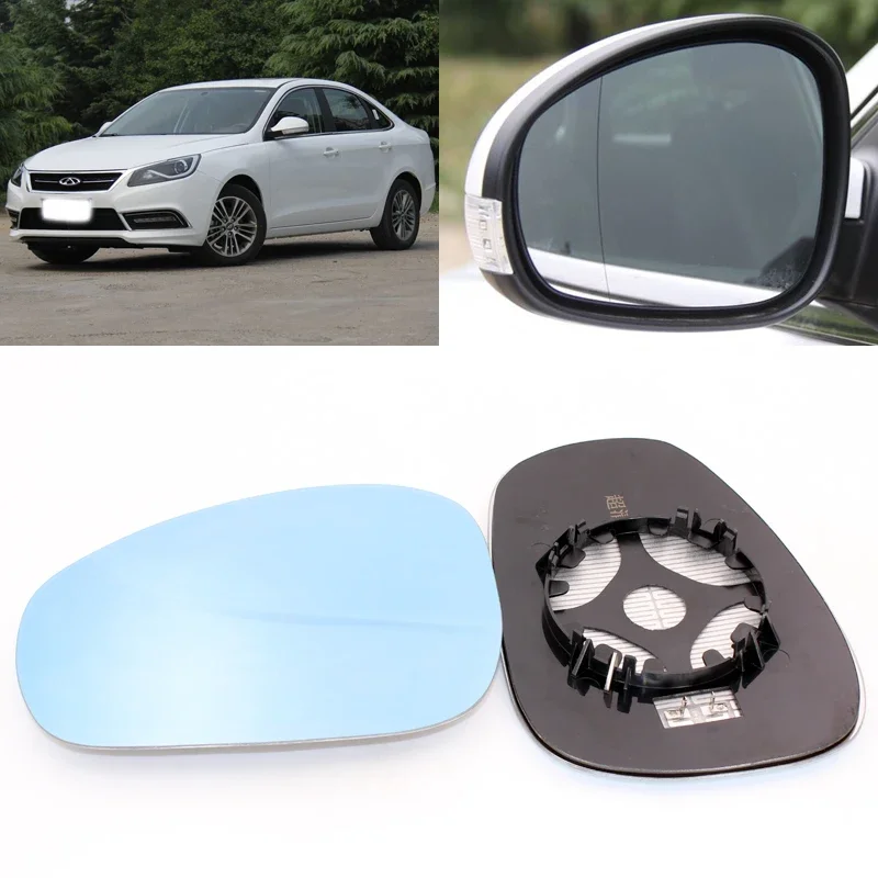 

For Chery ARRIZO 7 Car Side View Door Wide-angle Rearview Mirror Blue Glass With Base Heated 2pcs