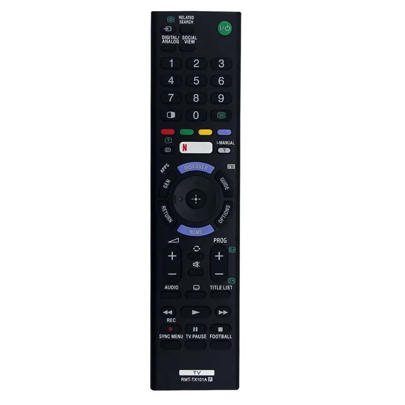 B76B Remote Control RMT-TX101A Replacement for Sony TV KDL32W700C KDL40W700C KDL48W700C, Full Function, Black