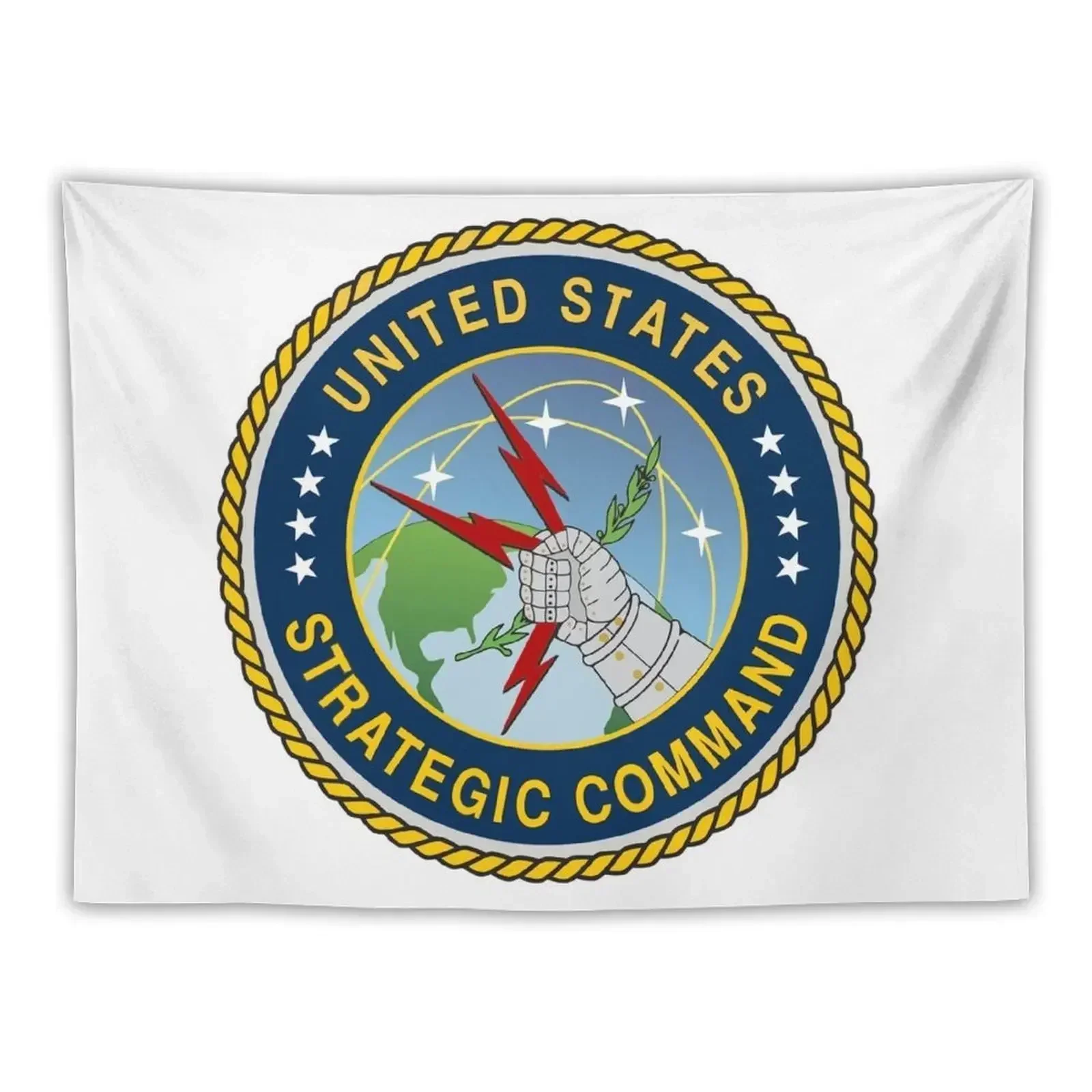 U.S. Strategic Command (USSTRATCOM) Crest Tapestry Japanese Room Decor Room Aesthetic Decor Tapestry