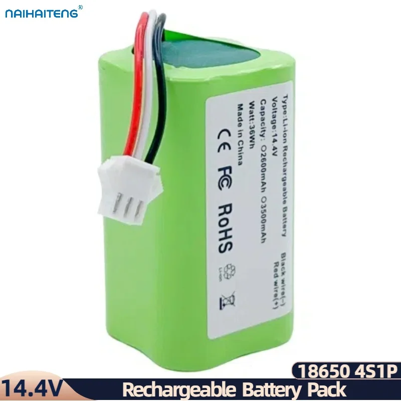 14.4V 14.8V 3500mAh 2600mAh For Ropo Glass 2 Robot Vacuum Cleaners Spare Cylindrical Rechargeable Li-ion Battery Pack Wholesale