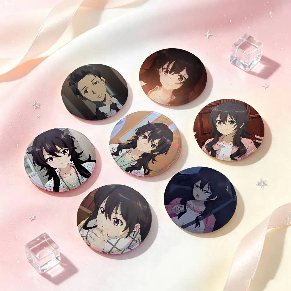 Ameku Takao No Suiri Karte Anime Badges Button Round Creative Pin Brooch Badge Bag Decor Accessories Fans Collect Friends Gifts