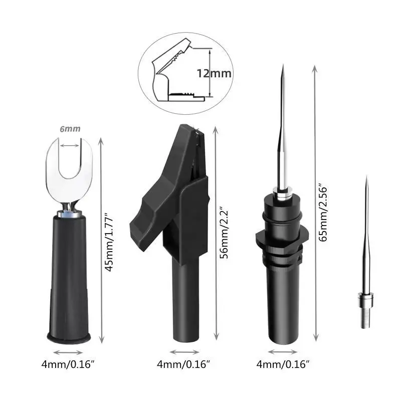 R9UF Проволочные кабели для измерительных проводов диаметром 4 мм Наборы тестовых проводов с электрическими зажимами типа или
