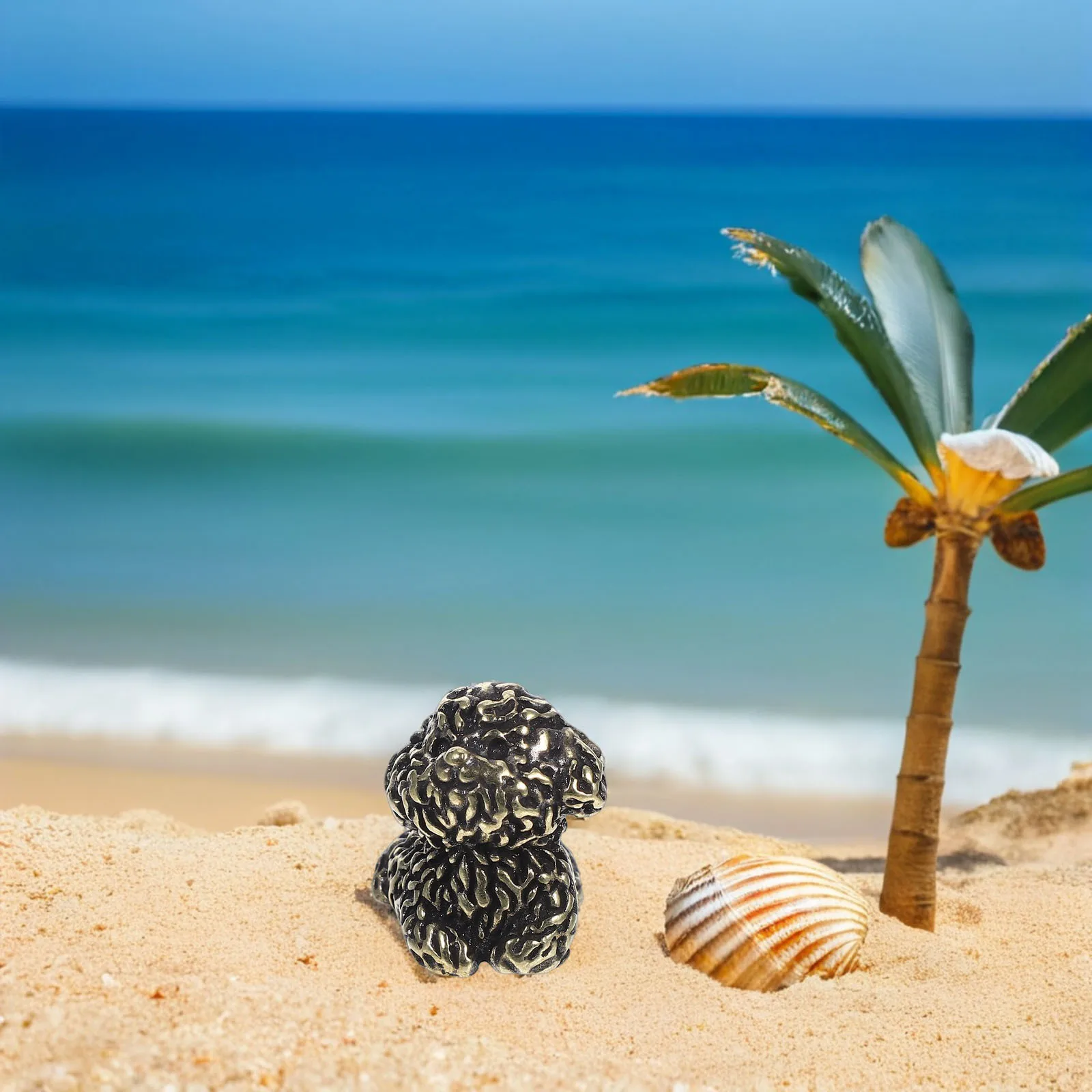 

Vintage Mini Small Brass Dog Statue Puppy Sculpture Desk Ornament Home Decoration Dog Statues and Figurines