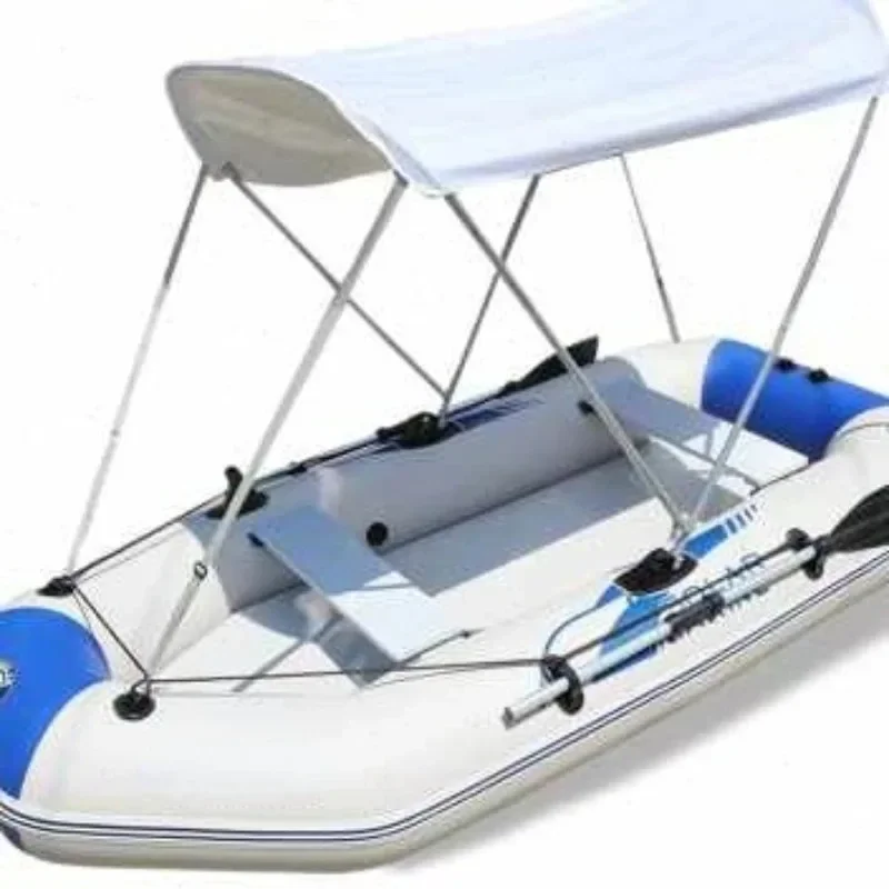 Rubber Boat Awning Canopy Thickened Speedboat Aluminum Alloy White Canopy Portable