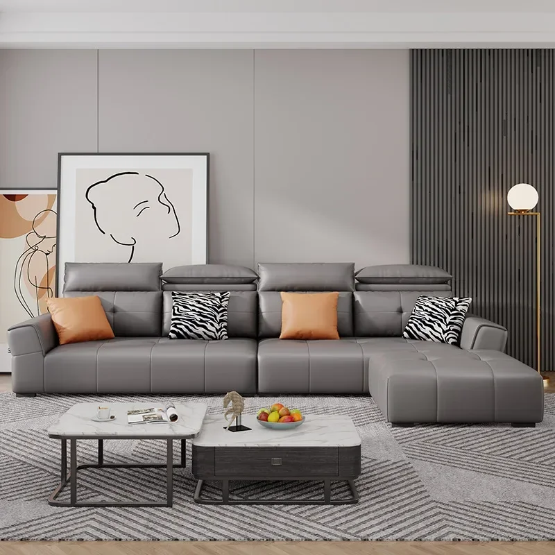 Nordic Cat Scratch Leather Living Room Sofa Modern Simple Luxury Luxury Office Sofa Boss Office Furniture Wohnzimmer Sofas LBSF
