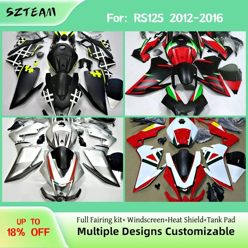 Suit for Aprilia RS125 2012- 2016 Aftermarket Injection Molded Motorcycle Fairings RS4 125 12-16 Fairing Kit PRO-2
