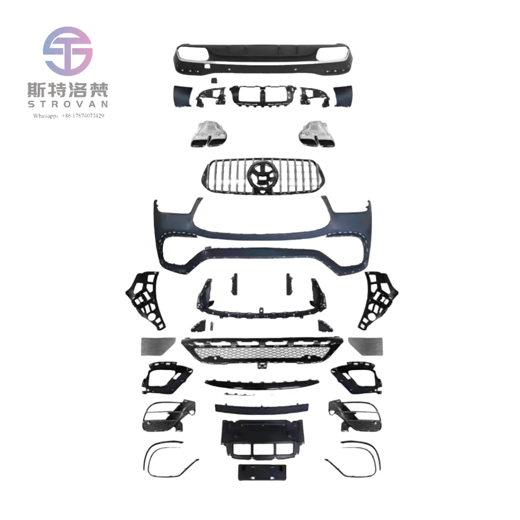

2020-2022 Benz GLE W167 Sport Version Auto Body Kit S 63 Style Front Bumper Assembly & Rear Lips Upgrade New Condition GLE63