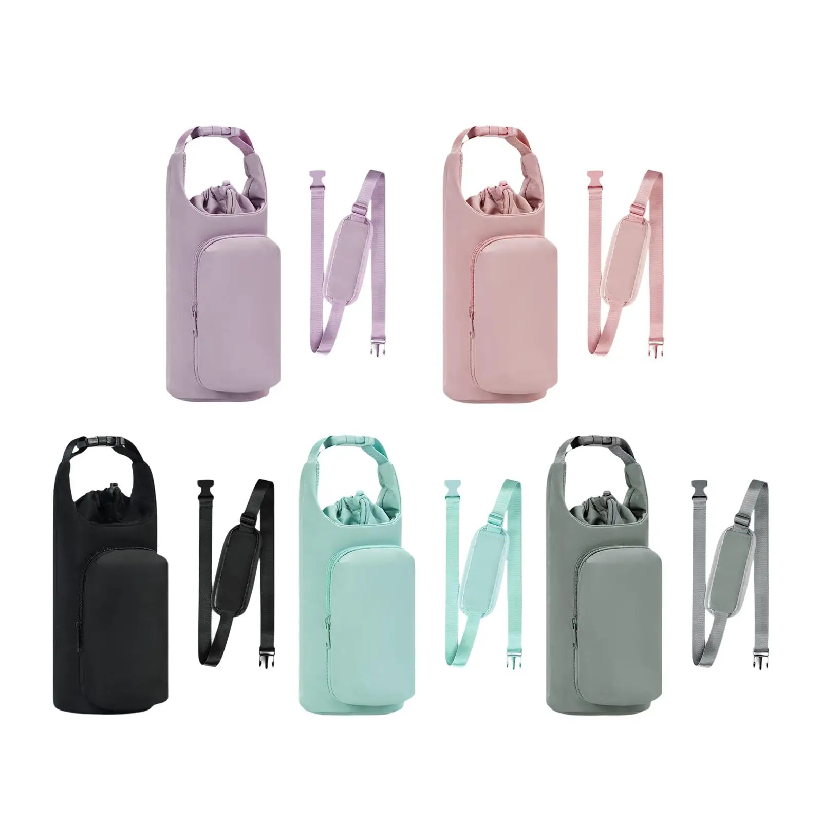 Water Bottle Carrier, Water Bottle Sleeve Phone Pocket Handbag Kettle Pouch for