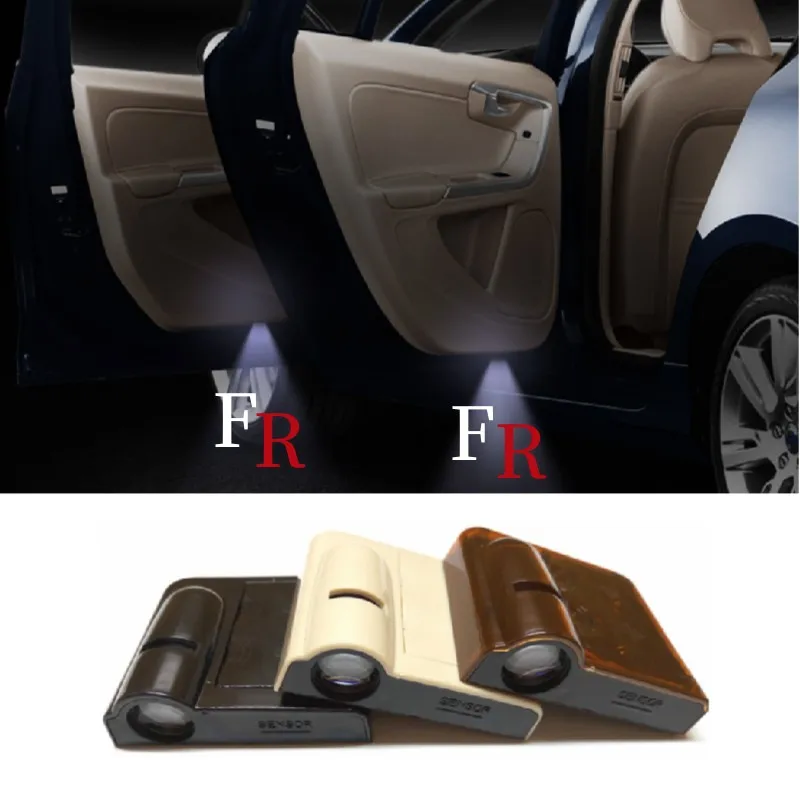 

2Pcs Car Door Lights LED Welcome Projector Courtesy Lamp N Logo For All Model Auto Accessories Interior