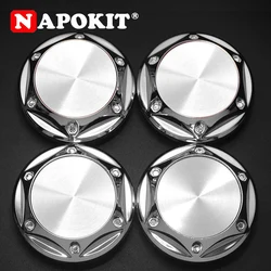 4pcs 68mm with 45MM Red Silver Aluminum Sticker Car Hub Cap For BBS Rays Volk Enkei Wheel Rim Hub Cap