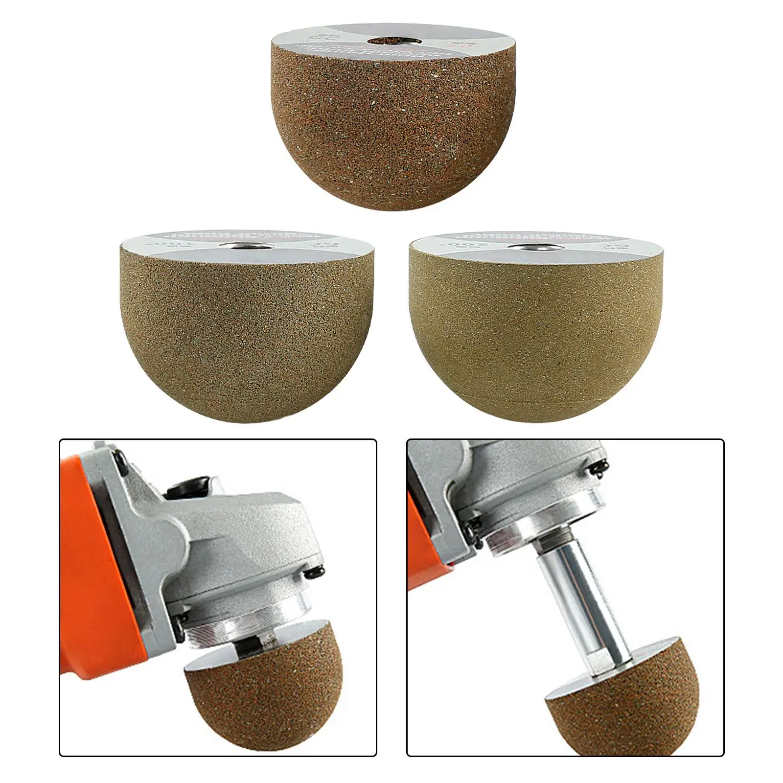 Rotary Grinding Tool Emery Stone Wheel Mushroom Head Accessory for Angle Grinder Inner Arc Polishing Stonework