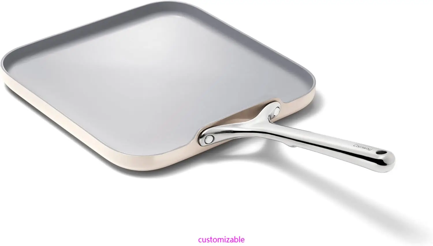 

Квадратная сковорода-гриль, квадратная сковорода 11 дюймов — с антипригарным керамическим покрытием — нетоксичная, без PTFE и PFOA — безопасная и совместима для духовки