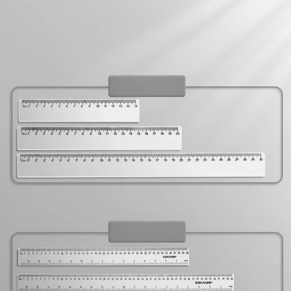 Professional Transparent Drafting Ruler Plastic Measurement Gauge Clear Scale Student Math Stationery Drawing Supplies Tool