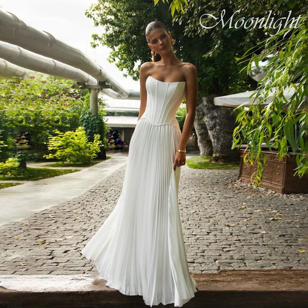 

Modern Boat-Neck Pleated A-Line Wedding Dress 2026 Women Sleeveless Open Back Lace-up Bridal Gown Vestidos De Novia Customized