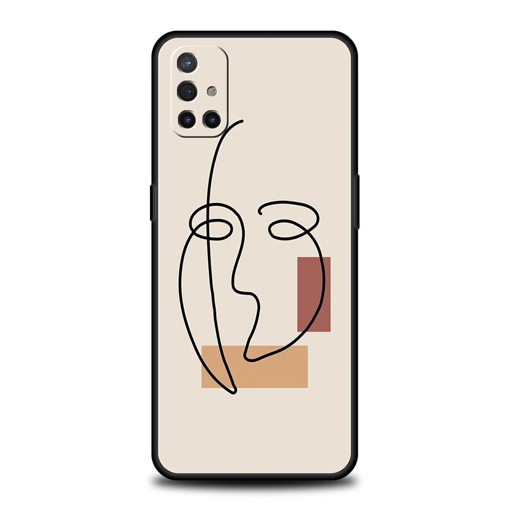 Drawings Abstract Faces Luxury Phone Case For Oneplus Nord N100 N200 N10 10 7 8 9 7T 8T 9R 9RT 10R CE 2 Z Pro 5G Silicone Cover